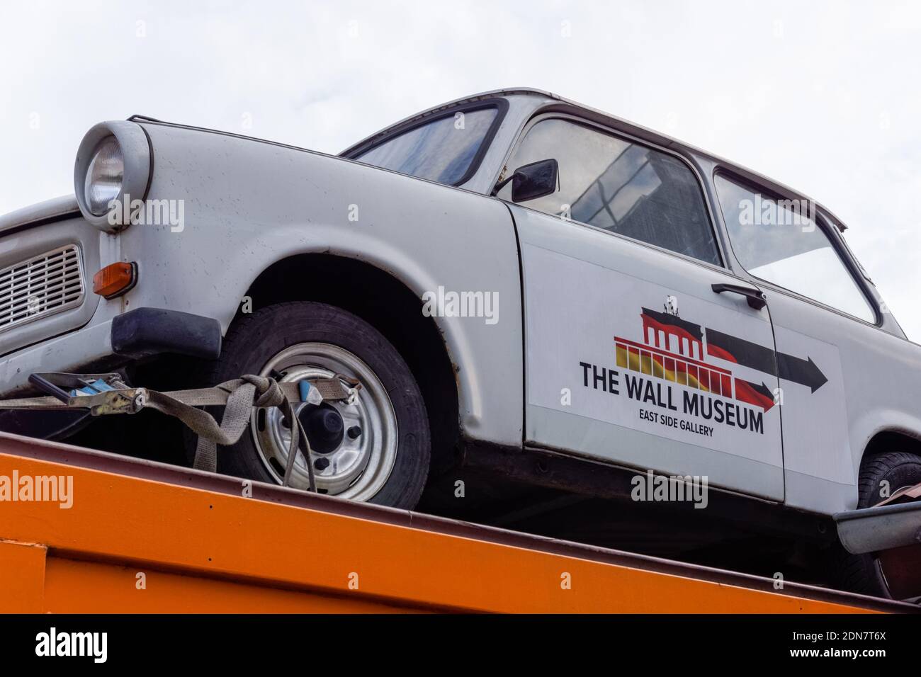 East Side Gallery, Teil der Berliner Mauer an der Muhlenstraße in Berlin Stockfoto