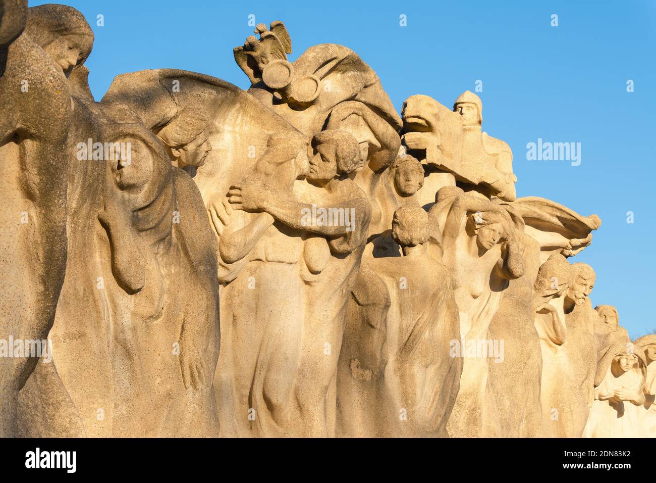 Old sculptures in the early morning light. Chicago, Illinois, USA Stockfoto