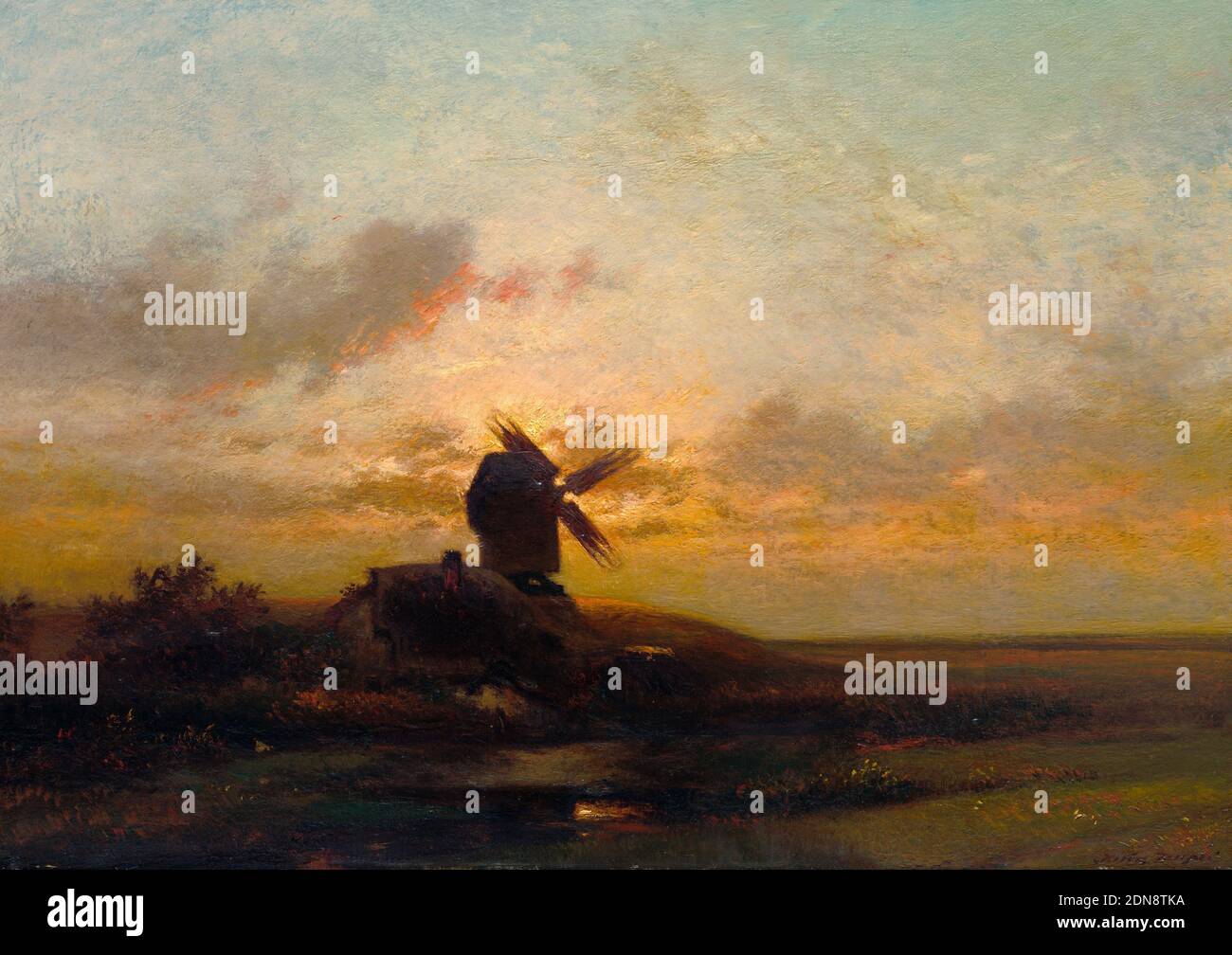 The Windmill von Jules Dupre, Ende 1850er Jahre Stockfoto