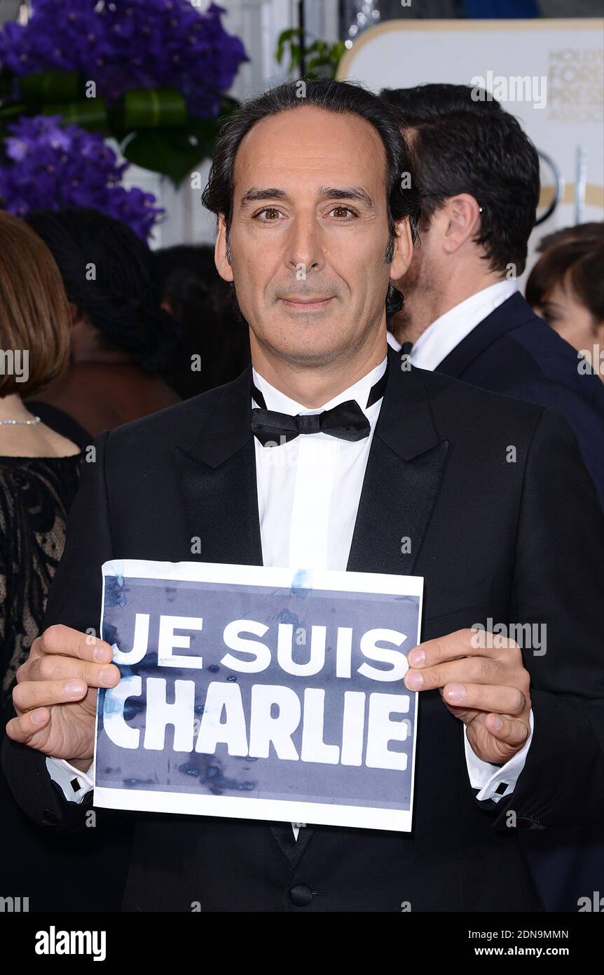 Alexandre Desplat arriving at the 72nd annual Golden Globe Awards held
