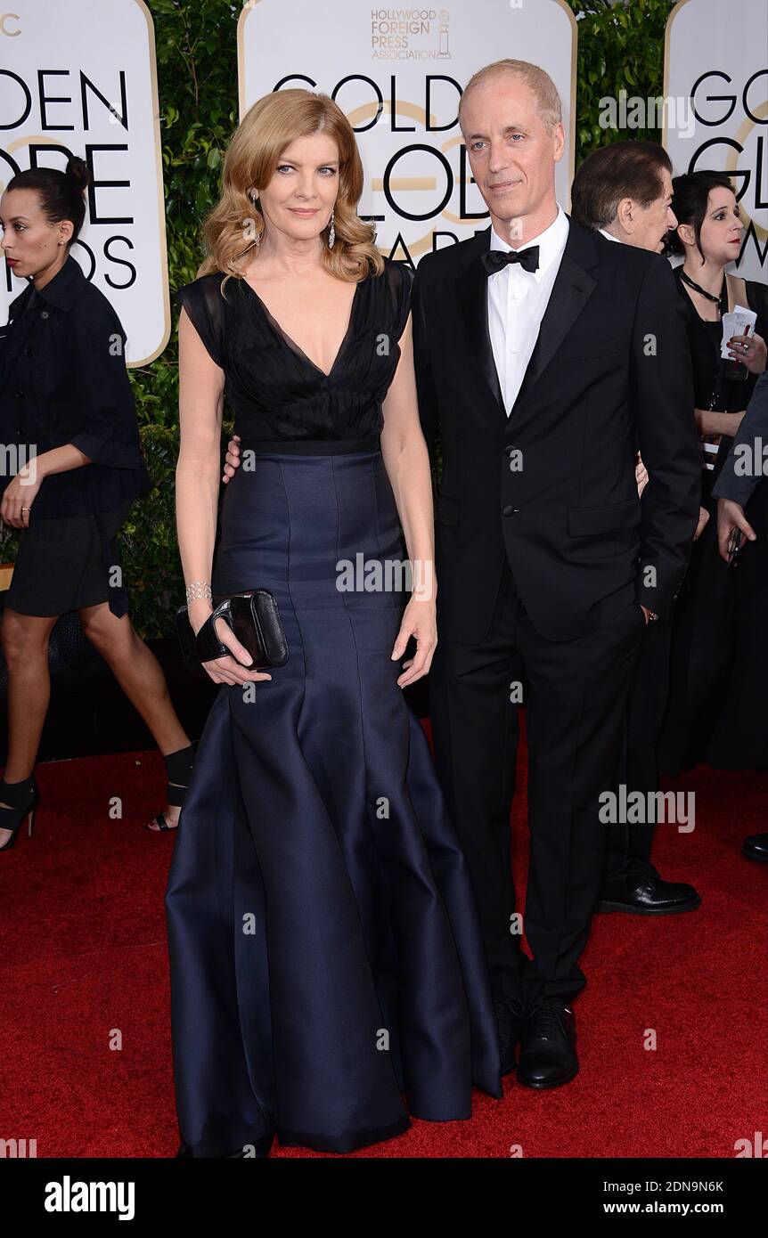 Rene Russo (L) und Regisseur Dan Gilroy bei der 72. Jährlichen Golden Globe Awards im Beverly Hilton in Beverly Hills, Los Angeles, CA, USA, am 11. Januar 2015. Foto von Lionel Hahn/ABACAPRESS.COM Stockfoto