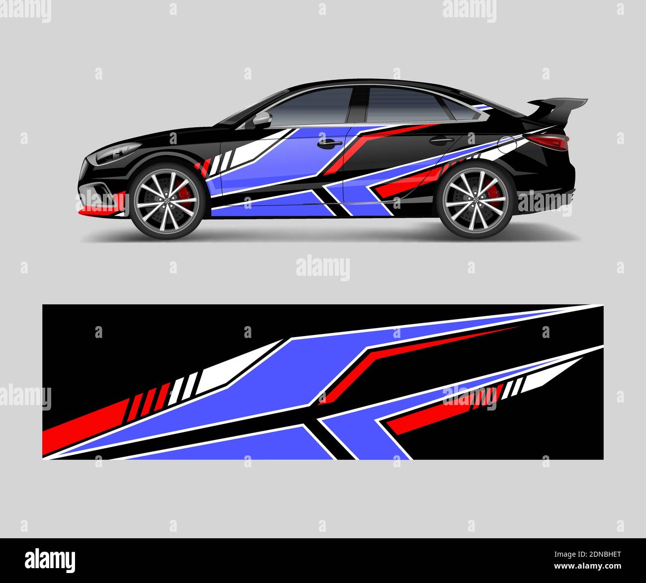 Aufkleber auto wrap design vektorgrafik abstrakte streifen racing  hintergrund für fahrzeug