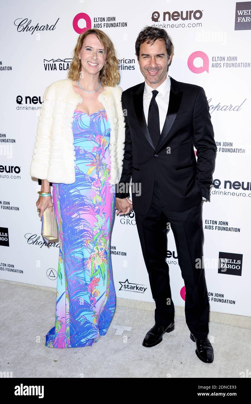 Eric McCormack, Janet Holden Teilnahme an der Elton John AIDS Foundation 23rd Annual Academy Awards Viewing Party im West Hollywood Park, West Hollywood, Los Angeles, CA, USA am 22. Februar 2015. Foto von ABACAPRESS.COM Stockfoto