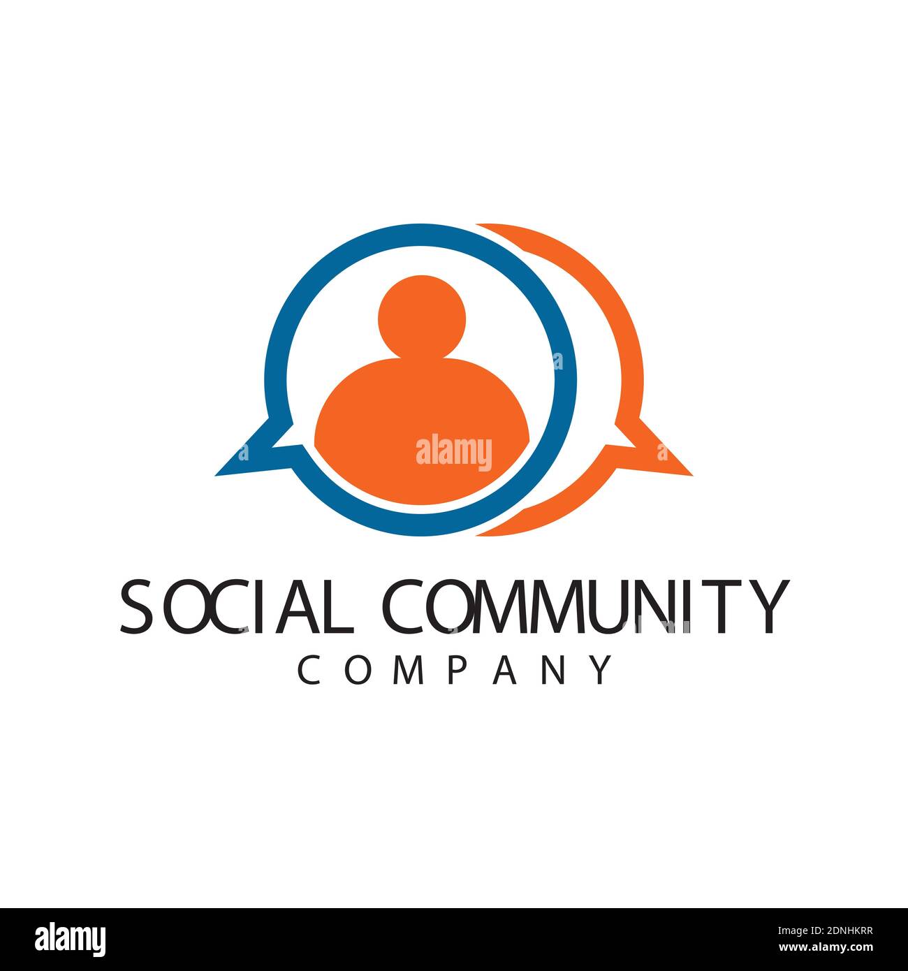 Symbol Design Logo Illustration für Menschen comunications. Stock Vektor