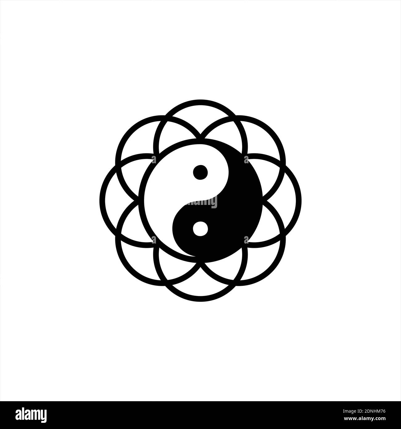 yin Yang Logo Vektor Vorlage Stock Vektor