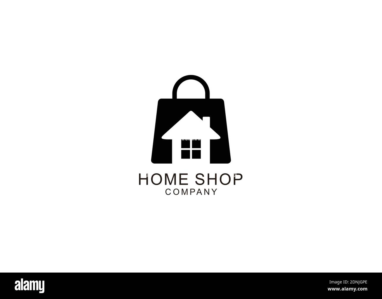 Icon Symbol Home Shop. Einfache Logo Design Inspiration Stock Vektor