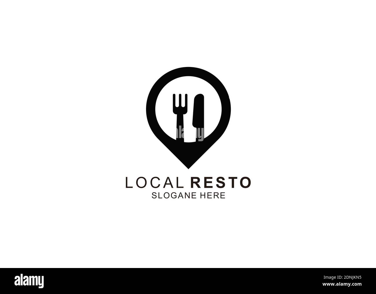 Einfache Ikone Restaurant Logo Vorlage Design Inspiration Stock Vektor