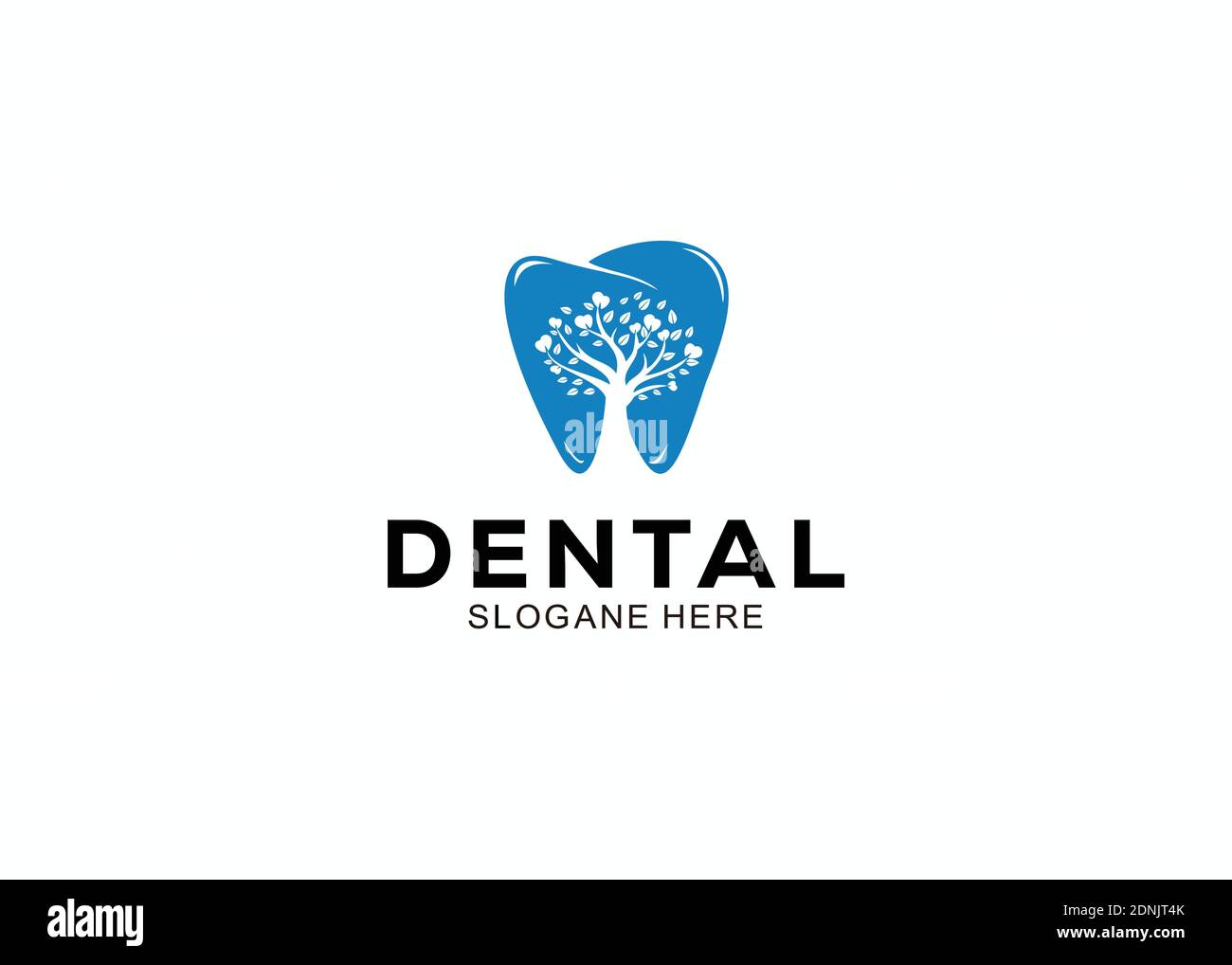 Symbol Design Baum dental einfaches Logo Symbol Inspiration Stock Vektor
