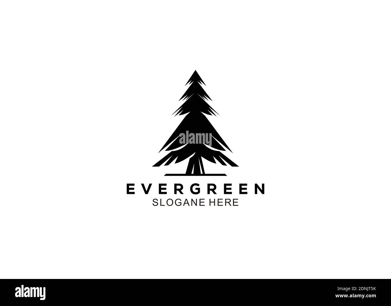 Einfache Symbol Baum Kiefer Logo Vorlage Design Inspiration Stock Vektor