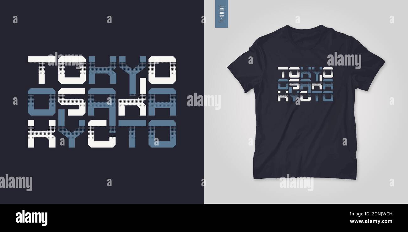Tokyo Grafik T-Shirt Vektor-Design, Typografie, Poster, Druck Stock Vektor