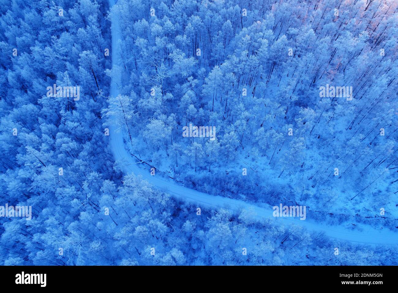 Aerial Greater hinggan Berge schöner Schneeberg Stockfoto