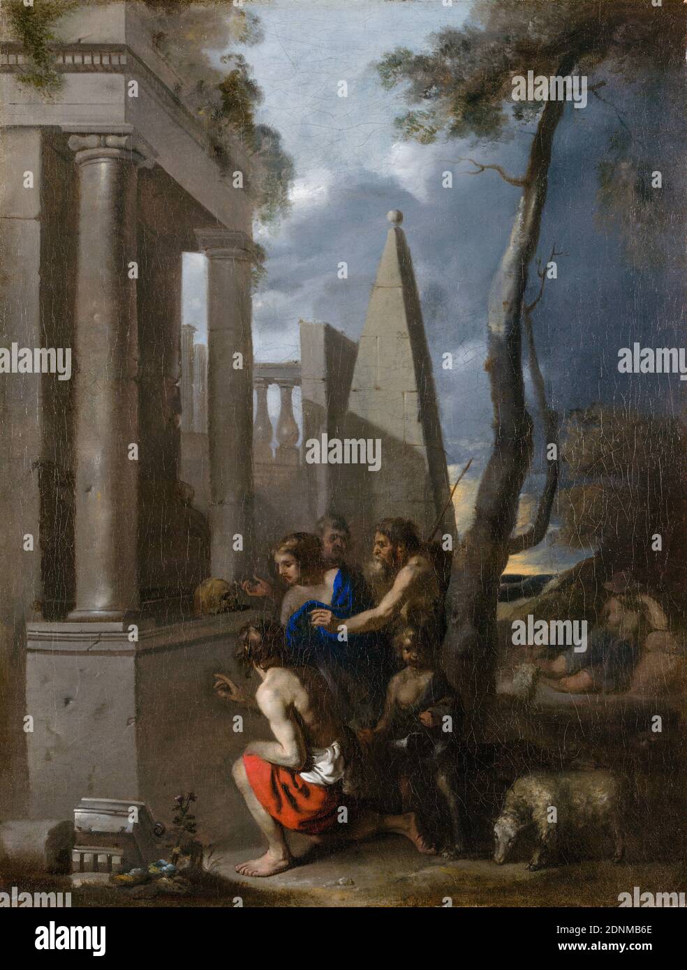 Et in Arcadia Ego (und in Arcadia I am), Gemälde von Sébastien Bourdon, 1637-1638 Stockfoto