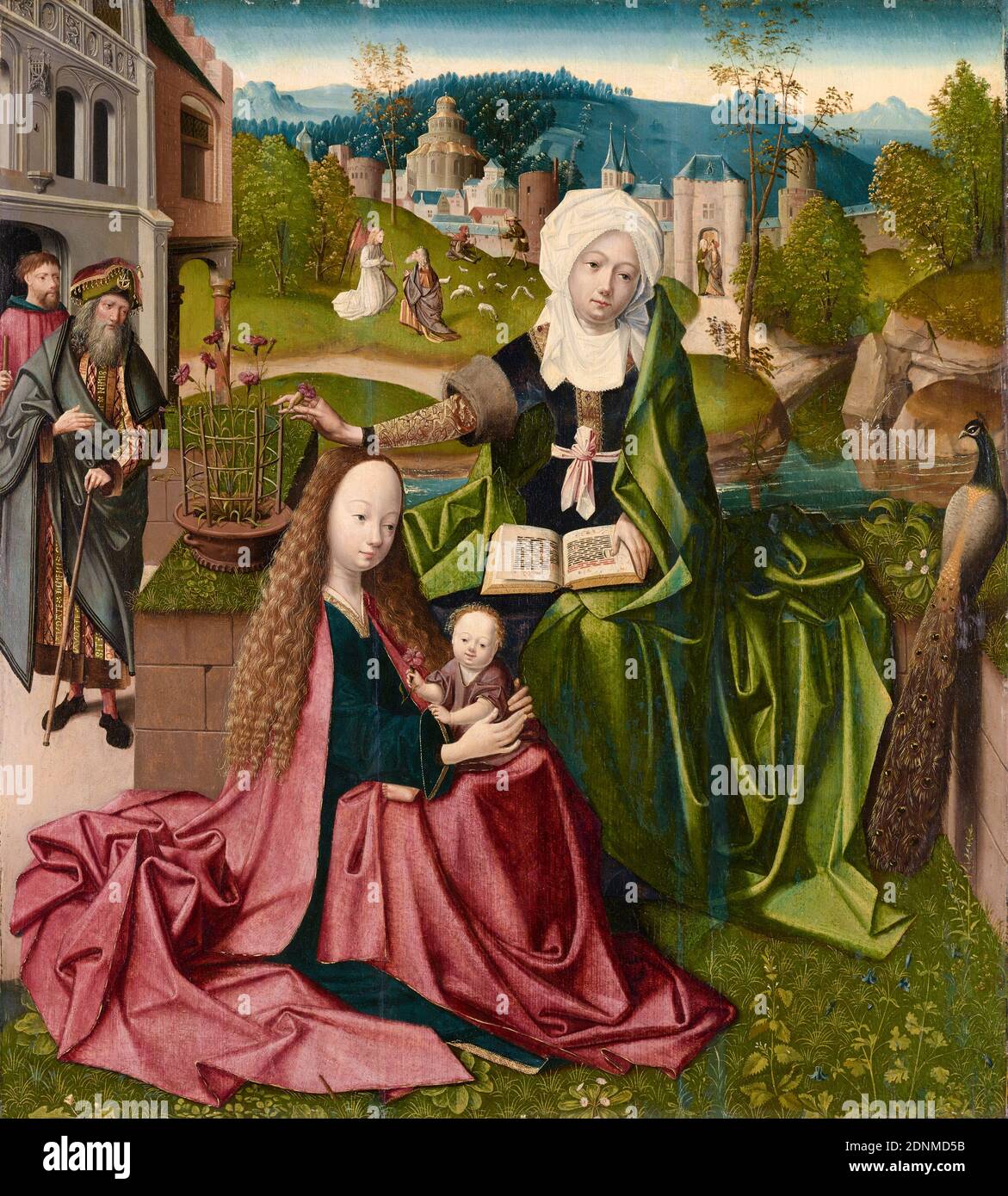 Jungfrau und Kind mit der heiligen Anna, Gemälde eines unbekannten Künstlers, um 1495 Stockfoto