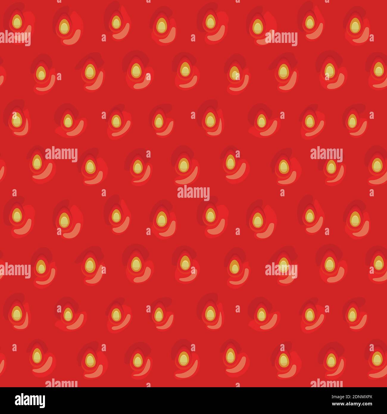 Nahtloses Muster mit Erdbeerhaut-Textur. Frische rote Beerenfrucht Vektor Hintergrund Stock Vektor
