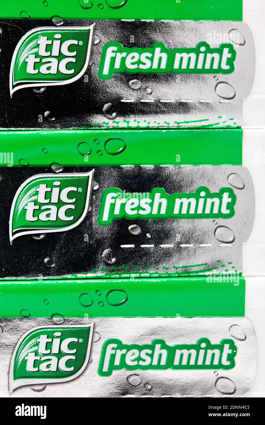 Tic Tac Frisch Minze Stockfoto