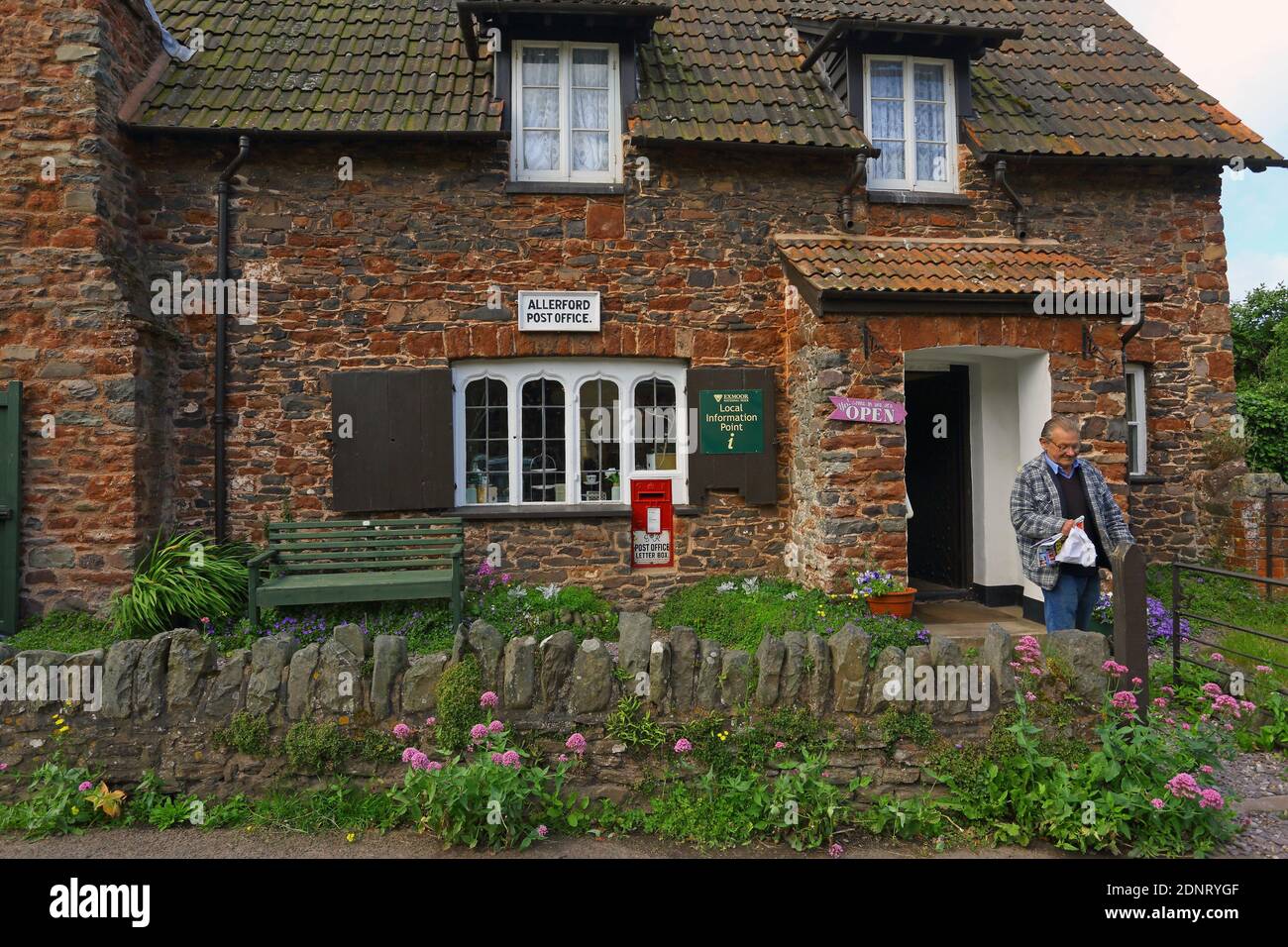 Allerford Dorf Postamt, Somerset England UK Stockfoto