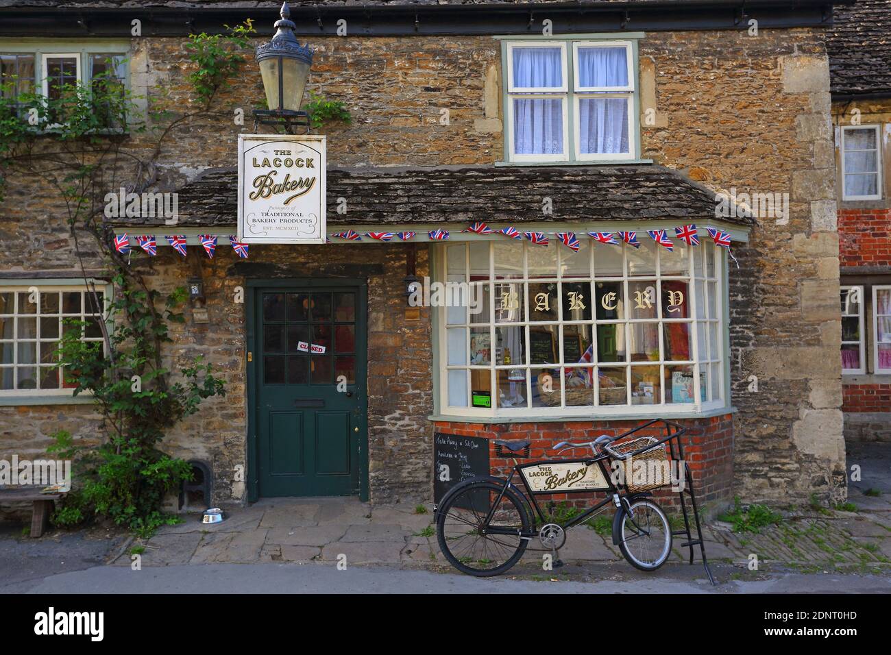 Vereinigtes Königreich / Wiltshire / die Lacock Bakery im Dorf. Stockfoto