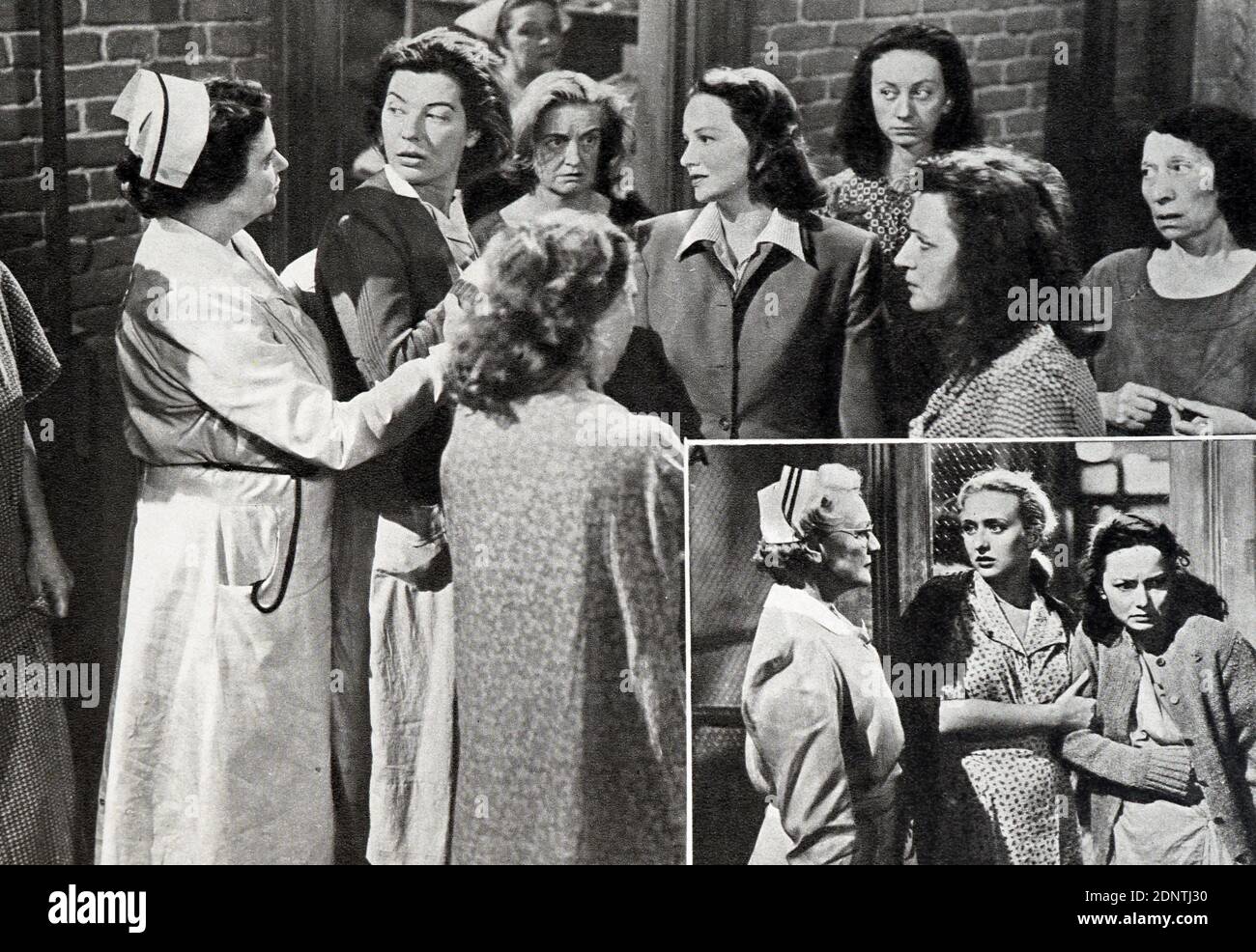Filmstill aus 'The Snake Pit' mit Olivia de Havilland, Leo Genn, Mark Stevens und Ruth Donnelly. Stockfoto