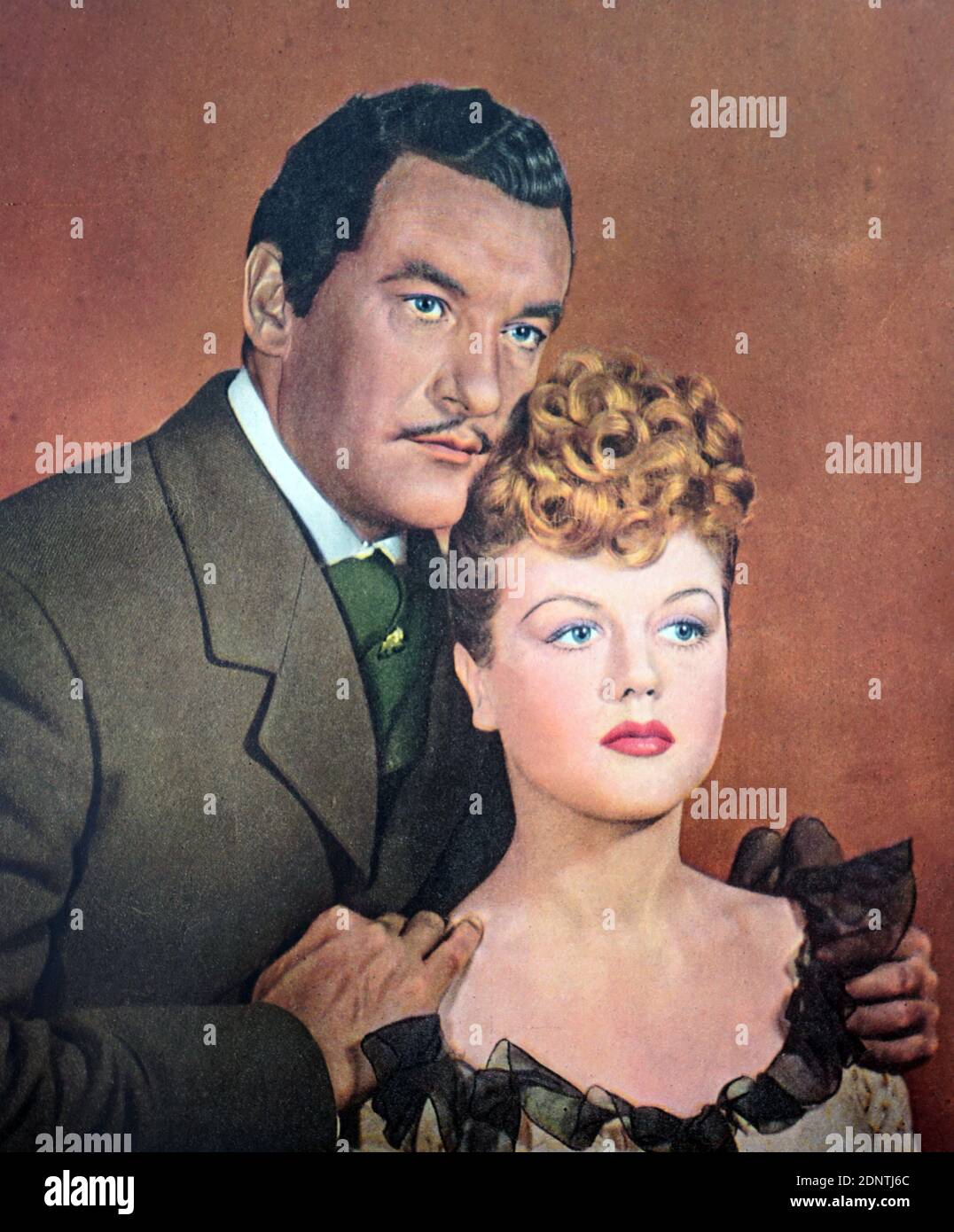 Filmstill aus 'The Private Affairs of Bel Ami' mit George Sanders, Angela Lansbury, John Carradine und Ann Dvorak. Stockfoto