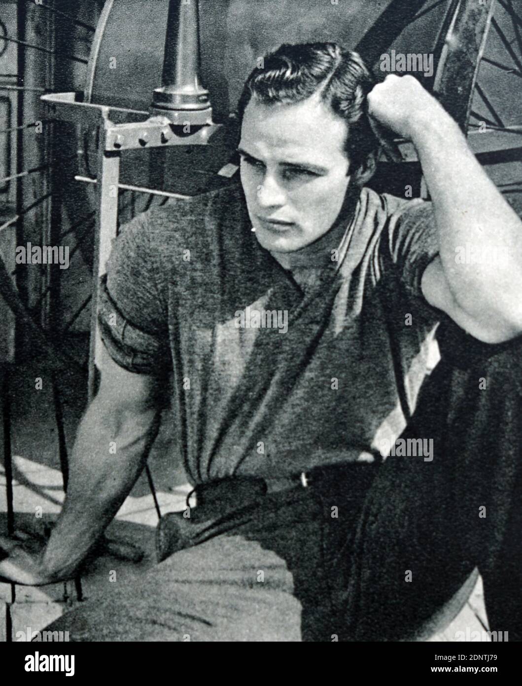Foto von Marlon Brando (1924-2004), einem amerikanischen Schauspieler und Regisseur. Stockfoto