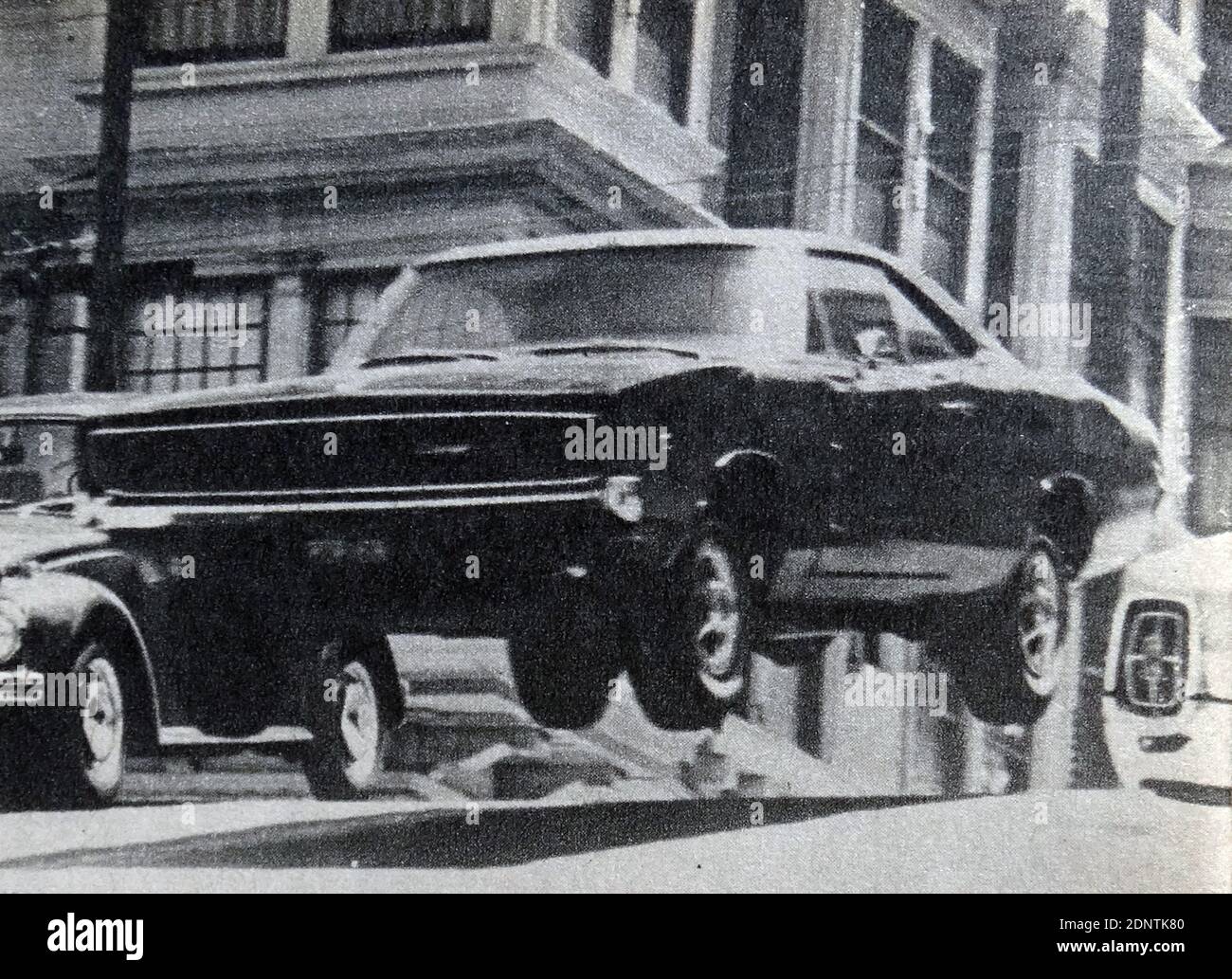 Filmstill des Mustang GT Fastback Autos von 'Bullitt' mit Steve McQueen. Stockfoto