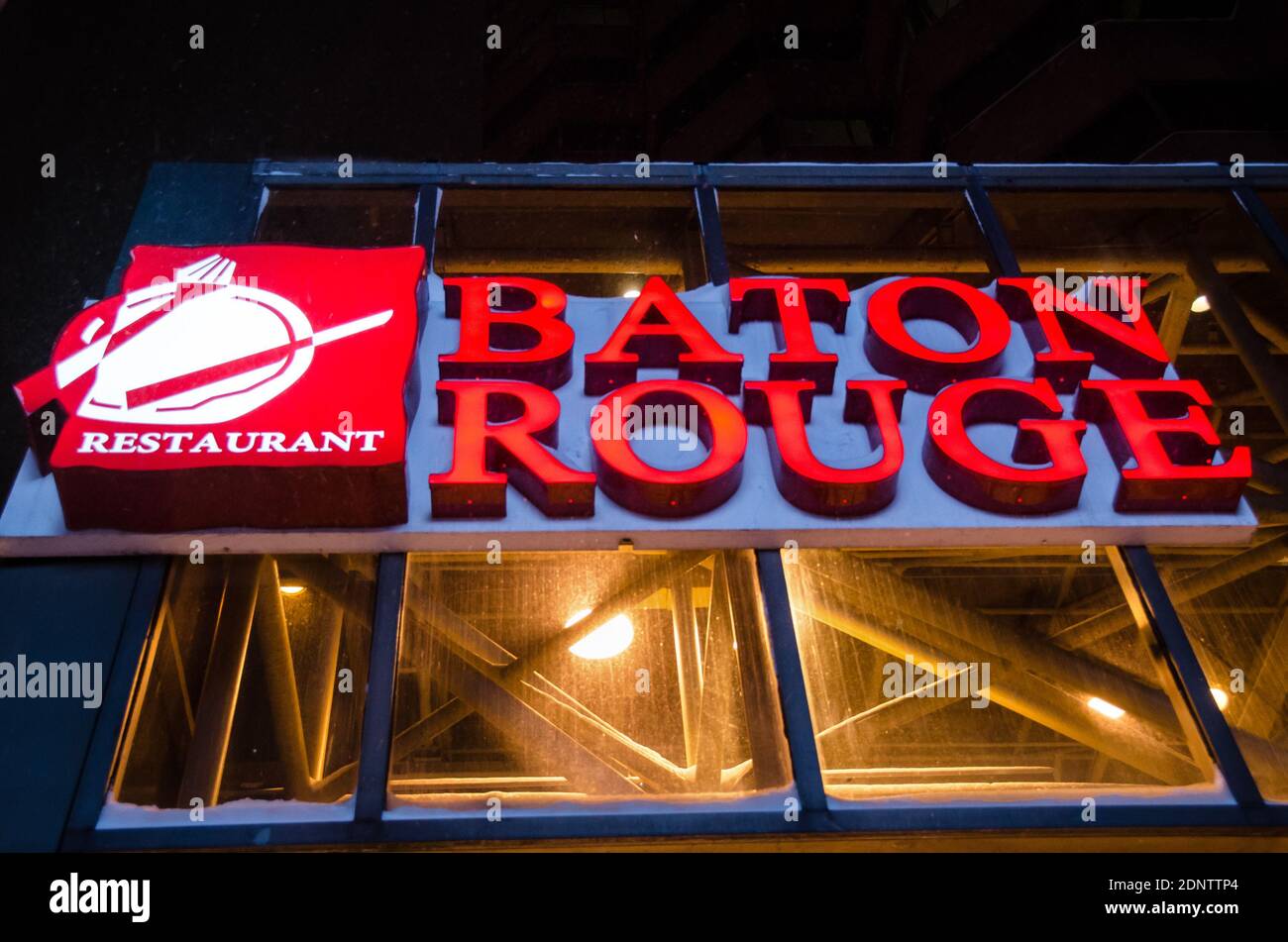 Schild des Restaurants Baton Rouge, Toronto, Kanada Stockfoto