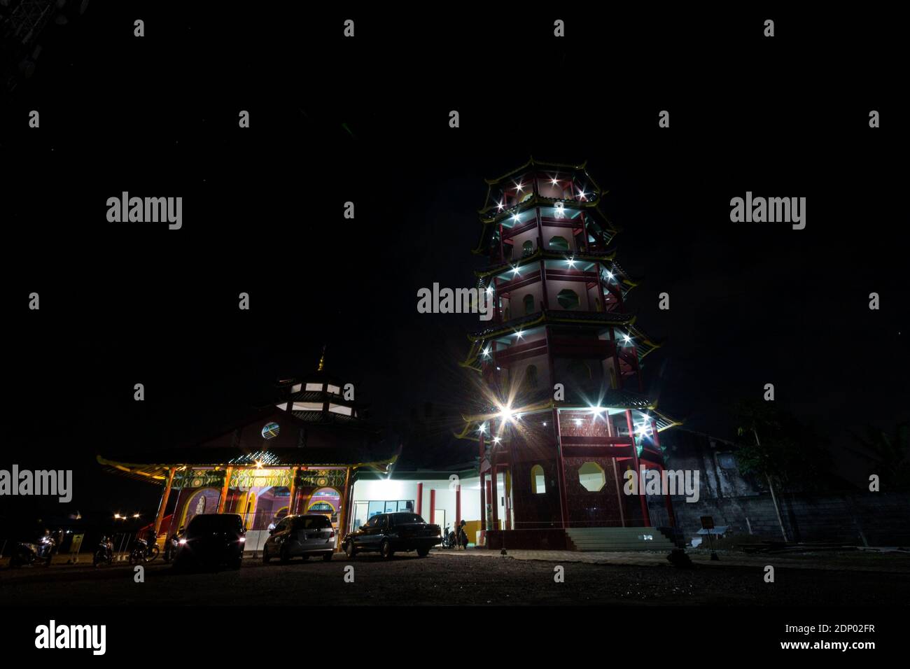 Cheng Ho Moschee mit chinesischer Architektur, im Jember Bezirk, Ost-Java. Stockfoto