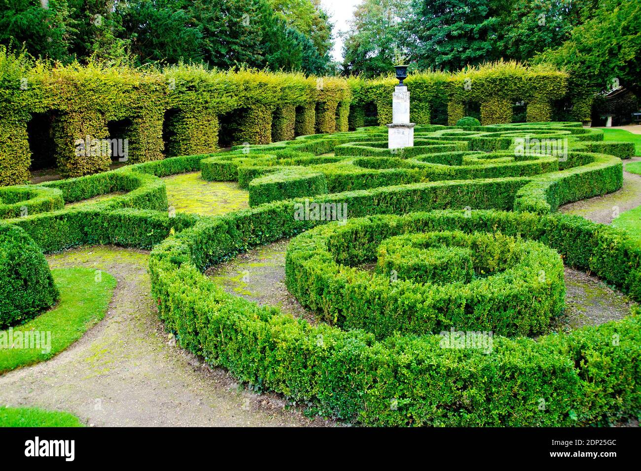 Schöner Labyrinth-Garten in Frankreich Stockfoto