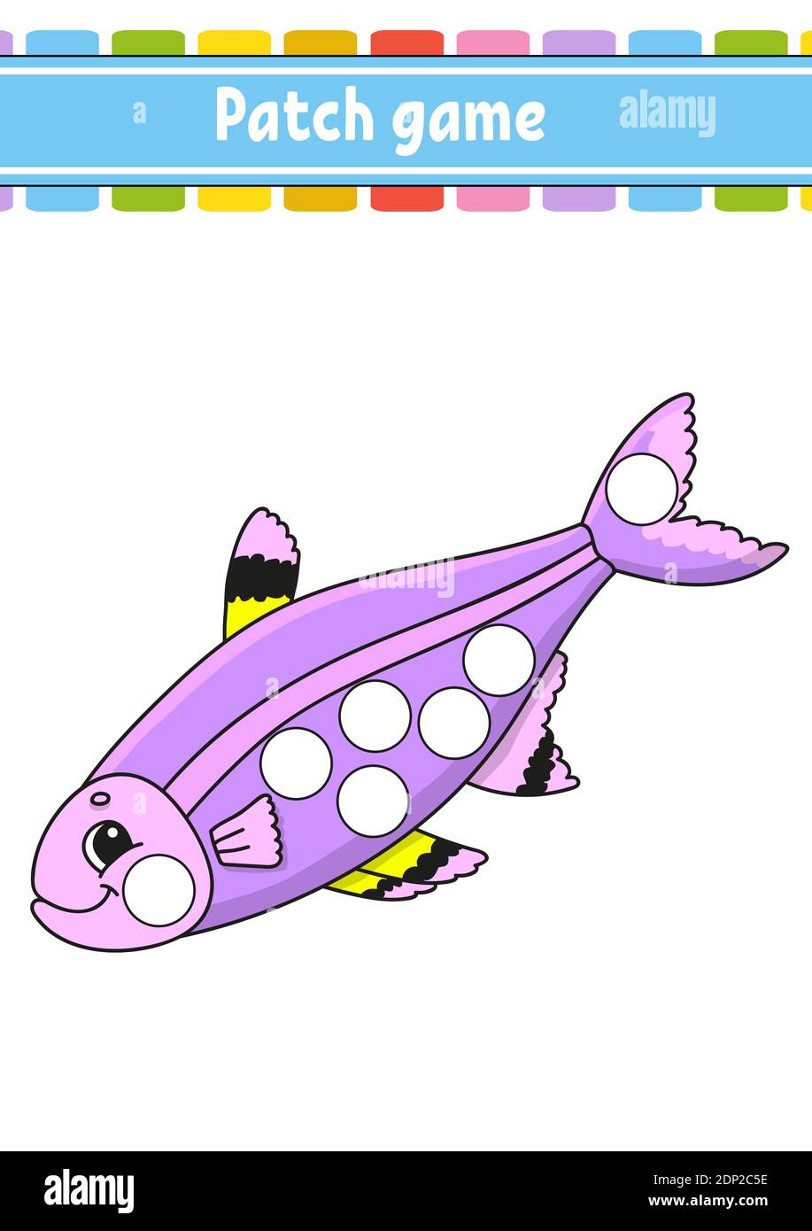 Patch Box Coloring Patch game for children. Do a dot coloring page. Educational activity ...
