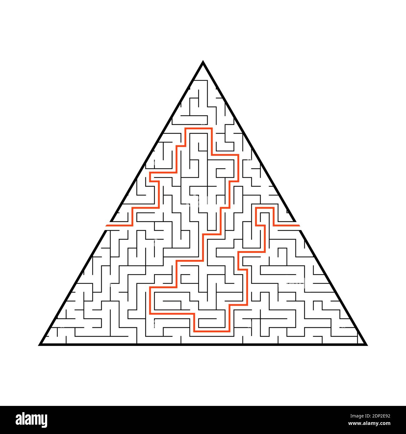 Schwieriges großes Labyrinth. Spiel für Kinder und Erwachsene. Puzzle für Kinder. Labyrinth-Rätsel. Flache Vektorgrafik Stock Vektor