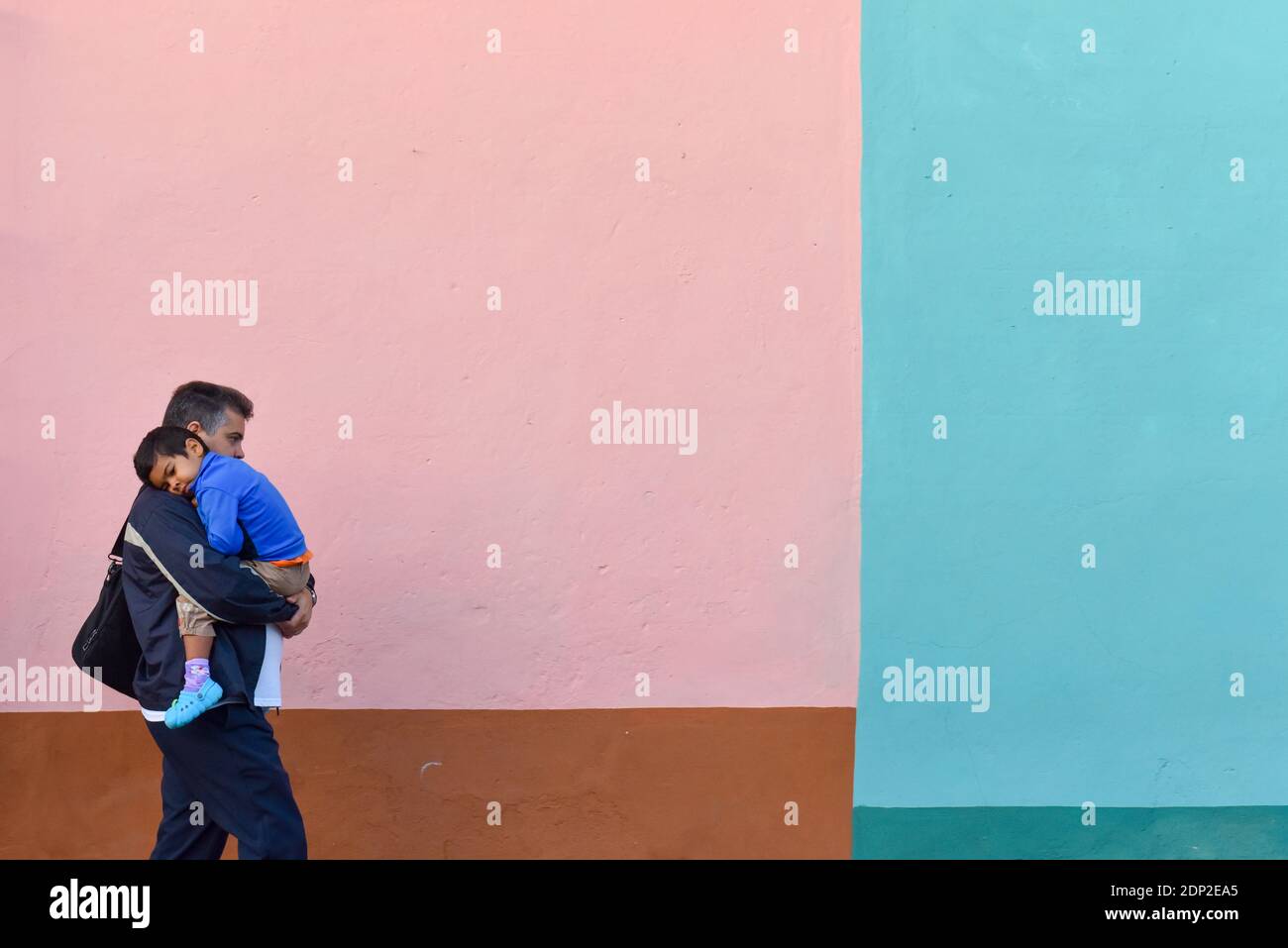 Vater und Kind, Trinidad, Kuba Stockfoto
