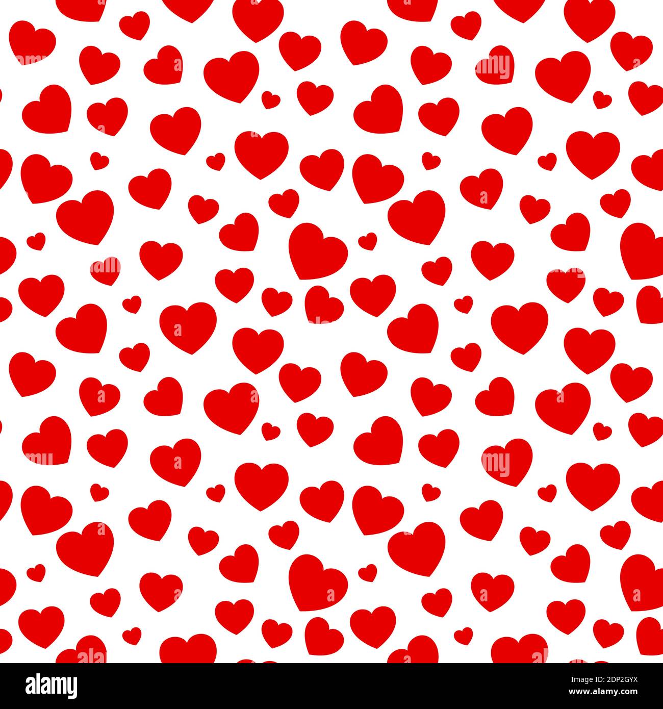 Herzhintergrund. Rote Liebe Symbol auf Nahtloses Muster. Vektor wiederholende Fliesen für romantische Valentinstag. Auch ideal für Hochzeit Geschenkpapier oder fa Stock Vektor