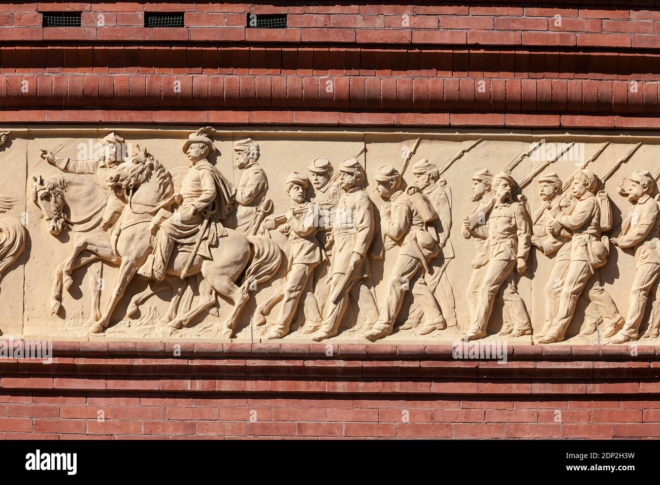 Washington, DC. Nationales Baumuseum, Terra Cotta Frieze von Caspar Buberl aus dem Jahr 1883. Stockfoto