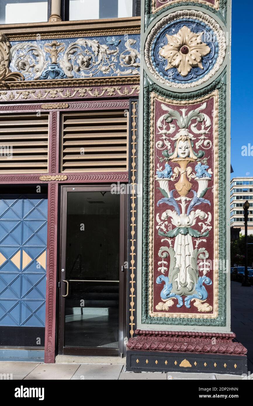 Artistic Decoration, Woodward & Lothrup, ein Kaufhaus aus dem 20. Jahrhundert in Washington DC, USA. Stockfoto