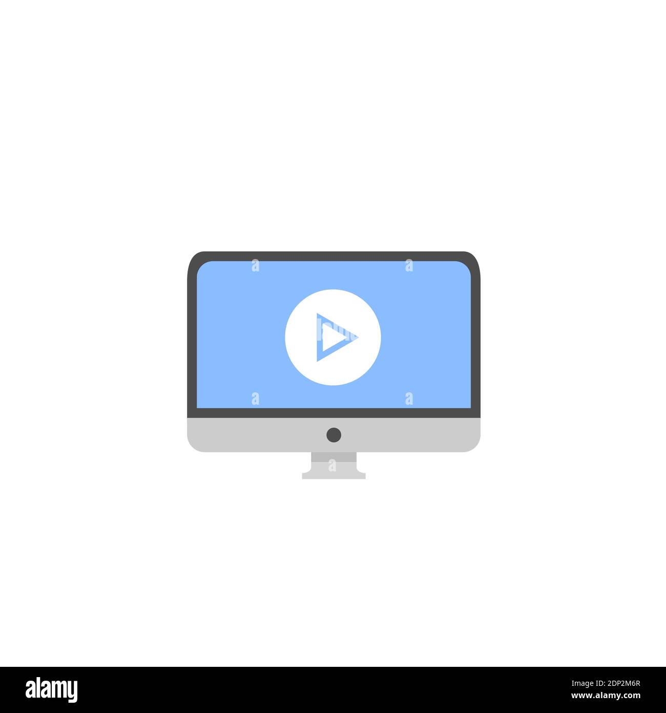 Play Sign auf dem Laptop-Bildschirm Stock Vektor