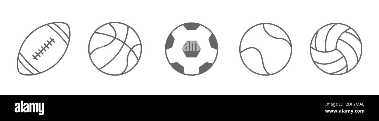 Sportball-Symbole Stock Vektor