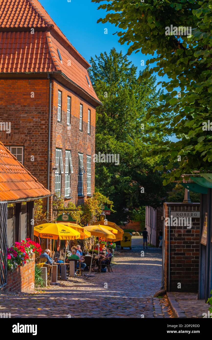 Beliebtes Restaurant Kartoffelkeller oder Kartoffelkeller mit Außendienst, Hansestadt Lübeck, Schleswig-Holstein, norddeutschland, Europa Stockfoto
