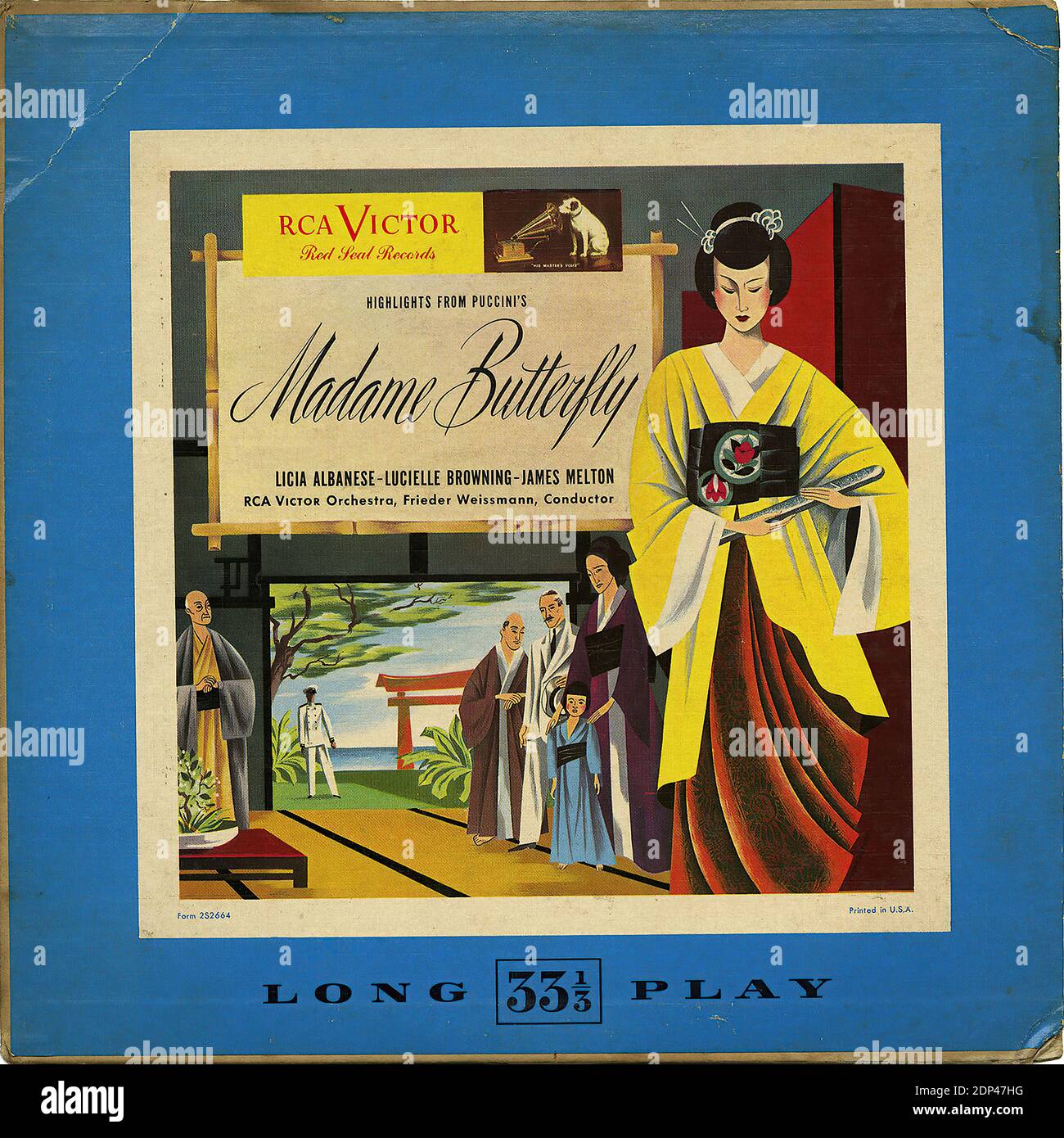 Highlights von Madame Butterfly - Vintage Record Cover Stockfoto