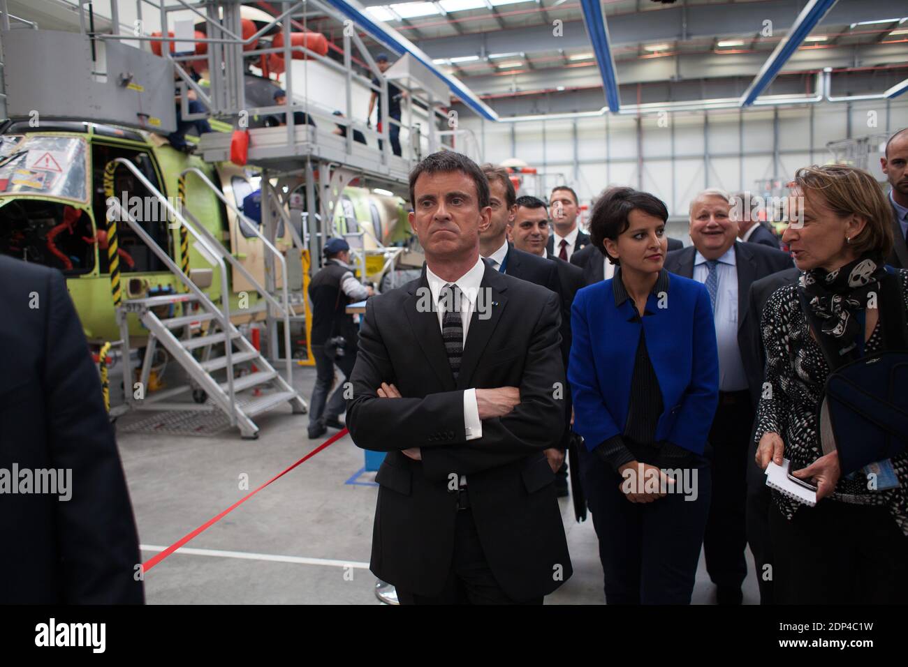 Visite du Premier ministre Manuel Valls a Marseille, France le 29 Mai 2015 accompagné de 9 ministres dont Najat Valaud Belkacem, Bernard Cazeneuve, Emmanuel Macron, Thierry Braillard, Sylvia Pinel, Patick Kanner, Myriam El Khomri. Foto von Franck Bessiere/ABACAPRESS.COM Stockfoto