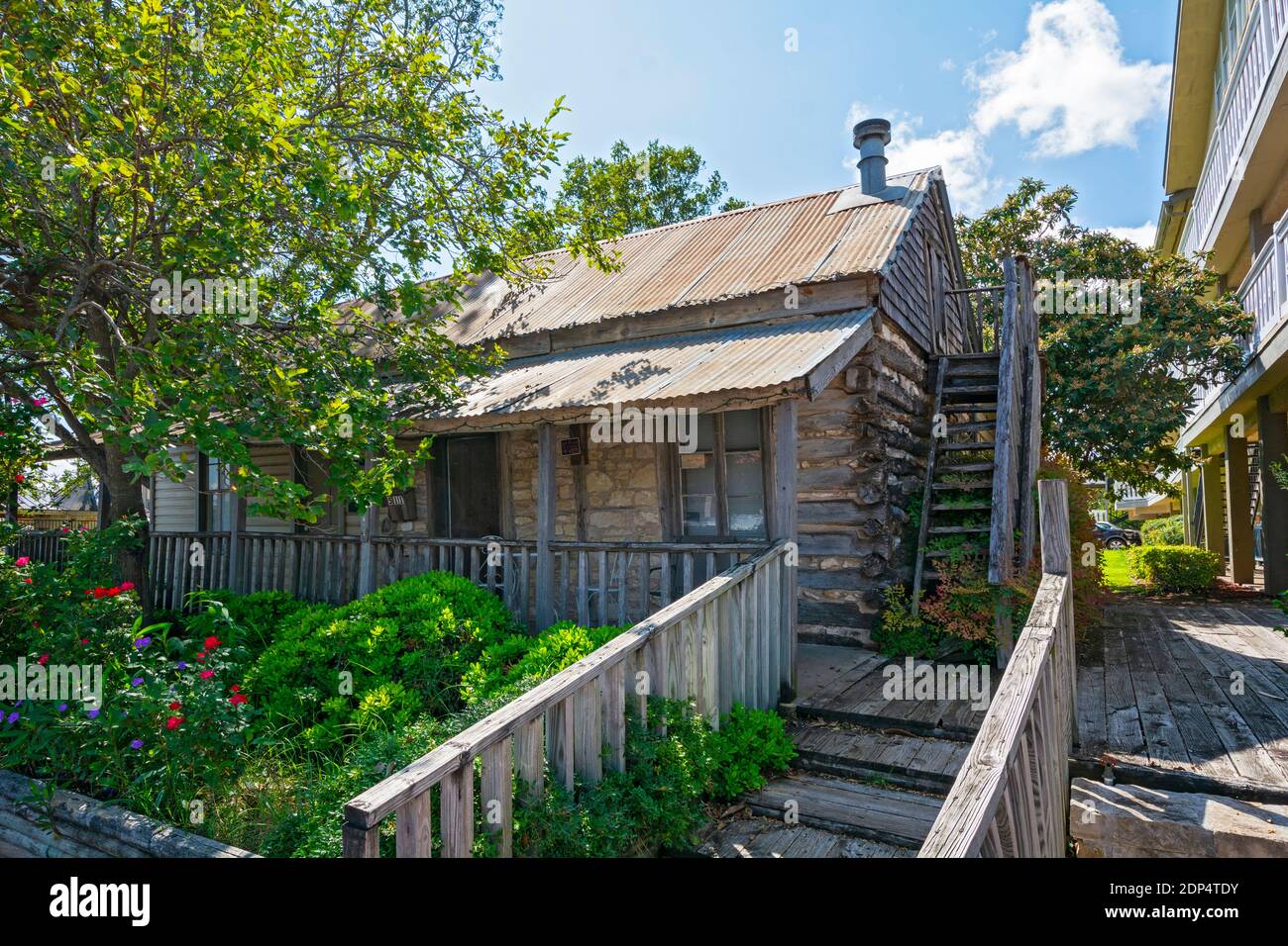 Texas, Gillespie County, Fredericksburg, Ressmann-Boos House, Originalkonstruktion 1845 Zusätze bis 1866 Stockfoto