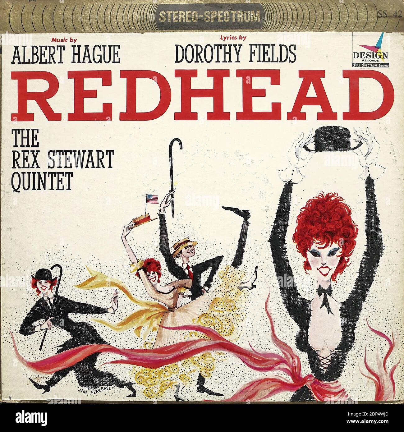 The Rex Stewart Quintet - Redhead, Stereo Spectrum Records SS 42, 1958 - Vintage Vinyl Album Cover Stockfoto