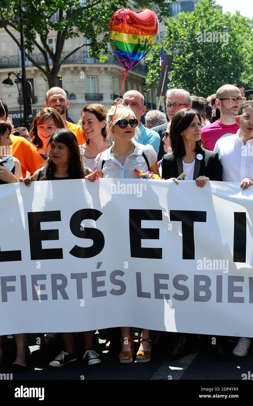 French humorist Berengere Krief attending the Paris Gay Pride 2015 (Marche des Fiertes) in Paris, France on June 27, 2015. Photo by Aurore Marechal/ABACAPRESS.COM Stockfoto