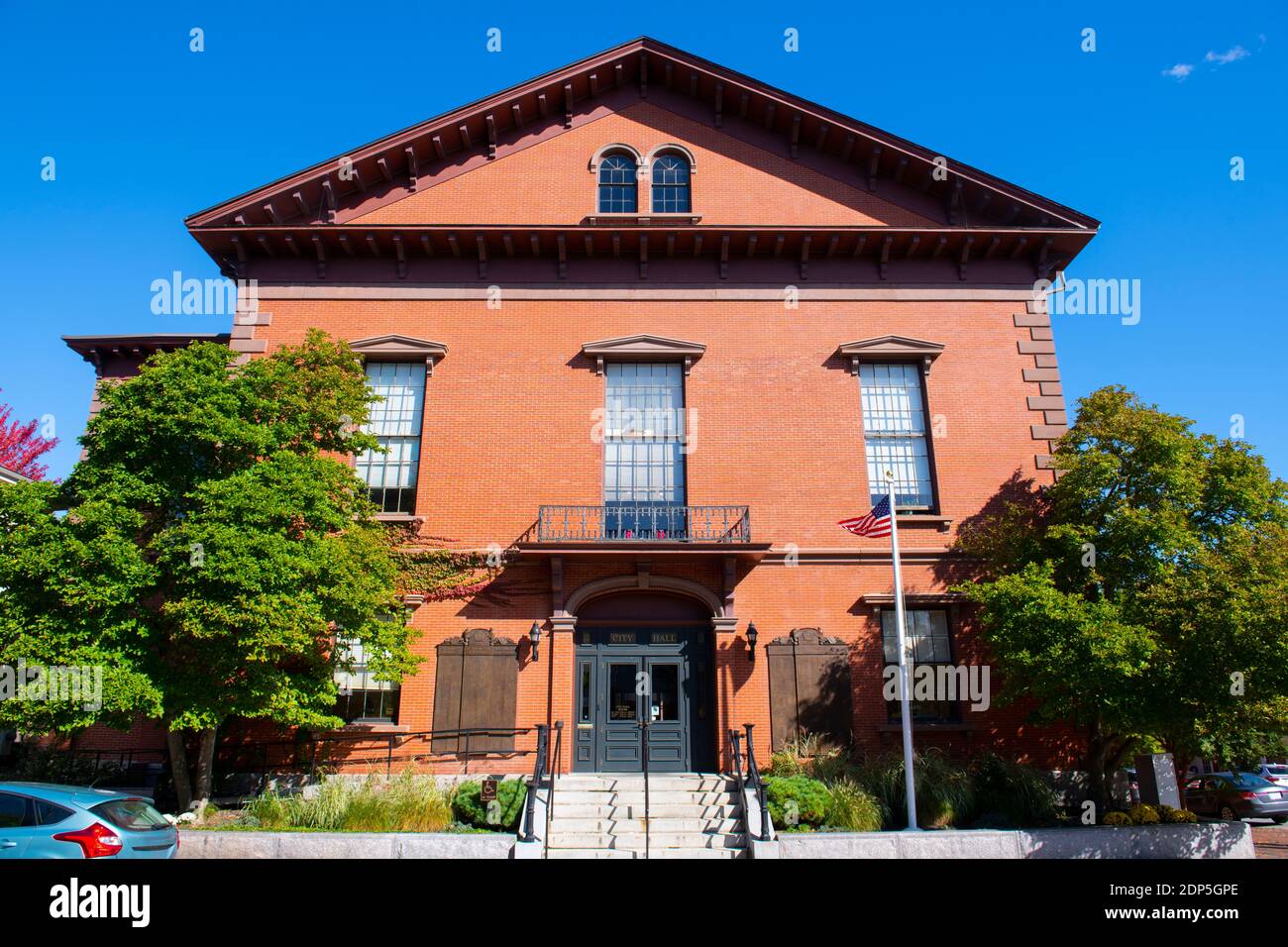 Rathaus auf Pleasant Street in der Innenstadt von Newburyport, Massachusetts, MA, USA. Stockfoto