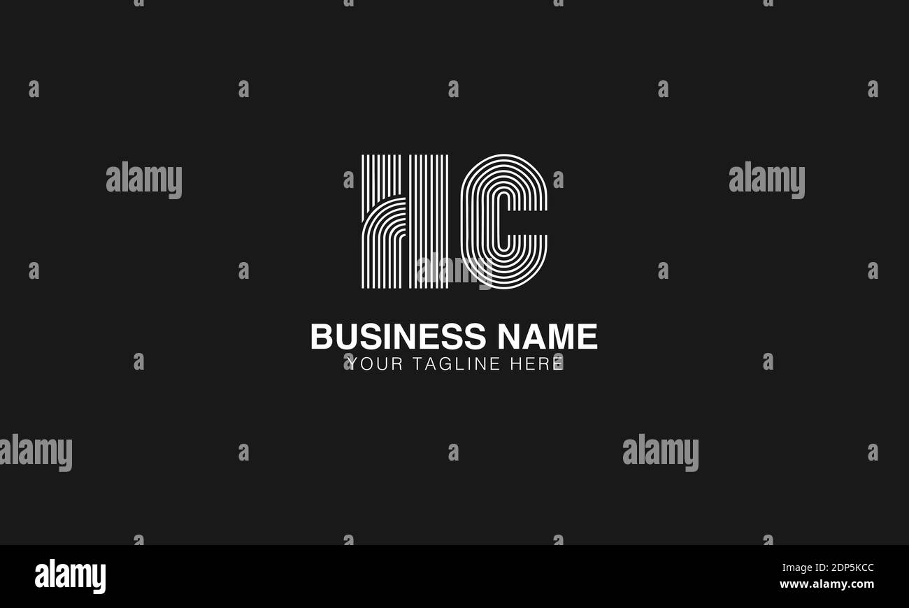 HC H C Initial basiert moderne minimal kreative Logo Vektor-Vorlage Bild. Linienkunst Fingerabdruck-Logo Stock Vektor