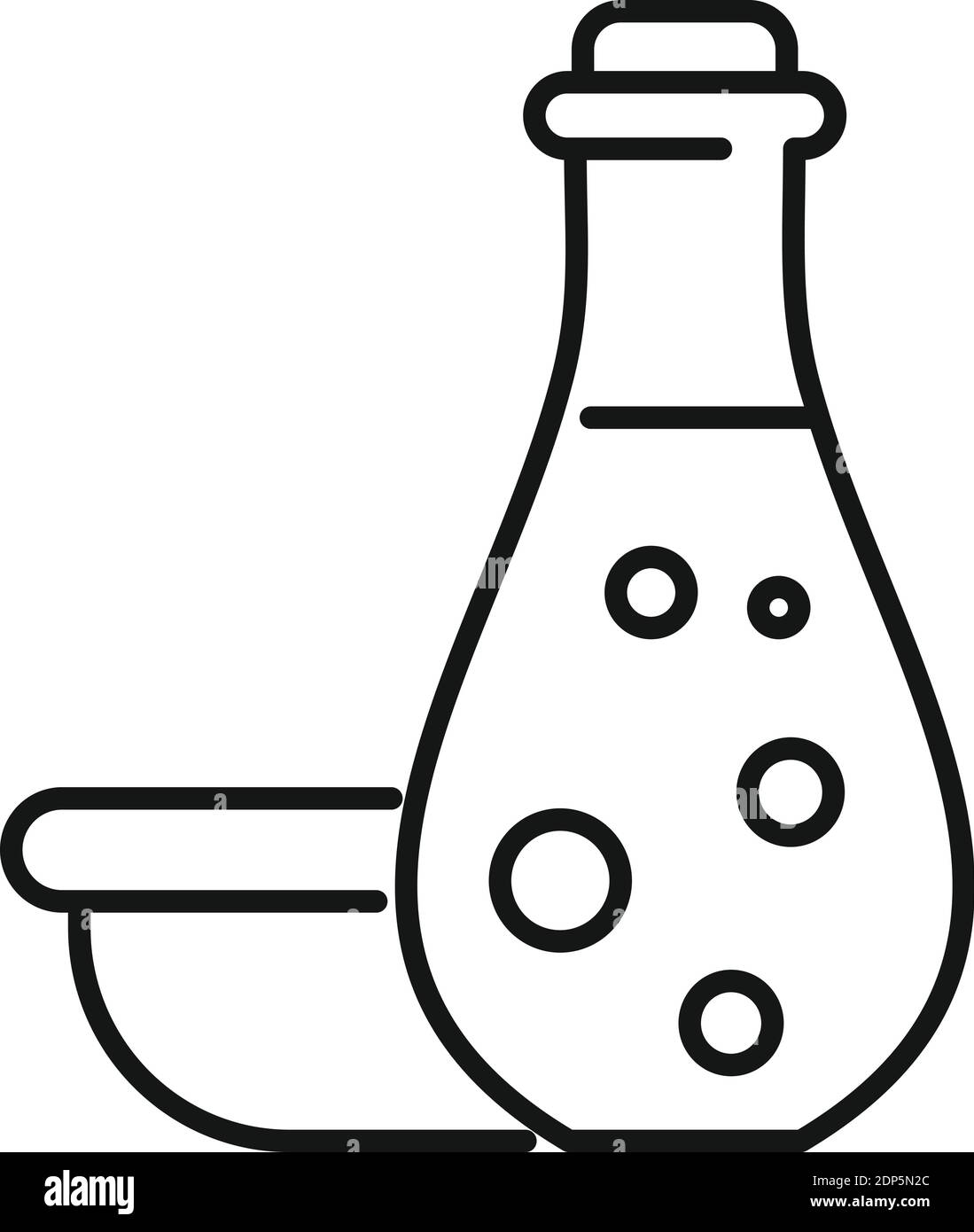 Gesicht Öltrank Symbol, Umriss Stil Stock Vektor