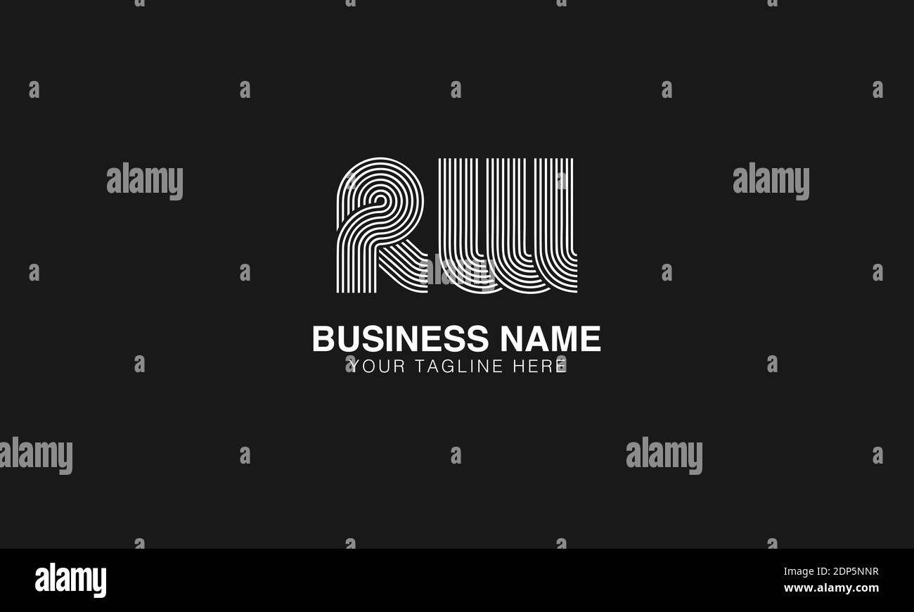 RW R W Initial Modern minimal Creative Logo Vektor-Vorlage Bild. STRICHKUNST Stock Vektor