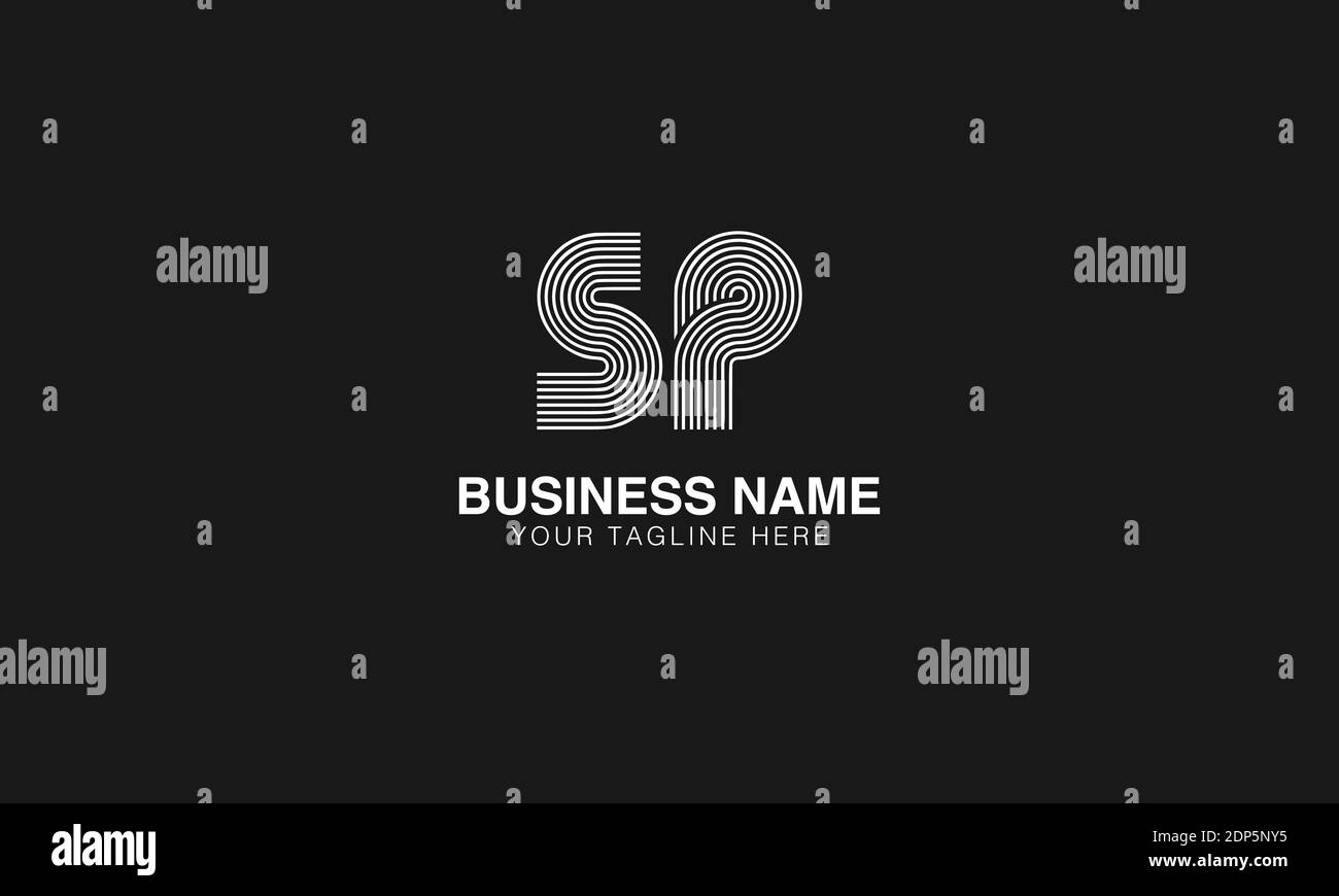 SP S P anfängliche moderne minimal kreative Logo Vektor-Vorlage Bild. STRICHKUNST Stock Vektor