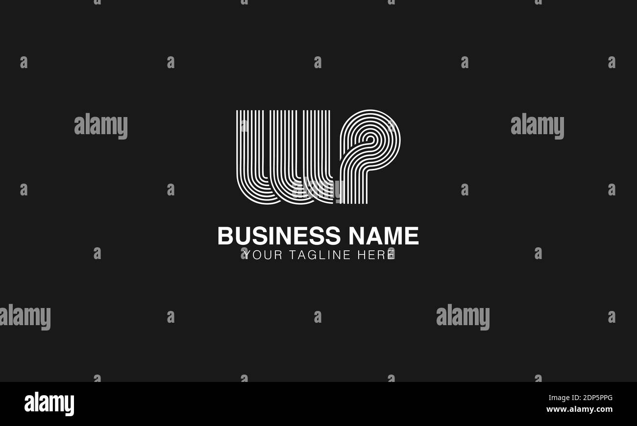 WP W P anfängliche moderne minimal kreative Logo Vektor-Vorlage Bild. STRICHKUNST Stock Vektor
