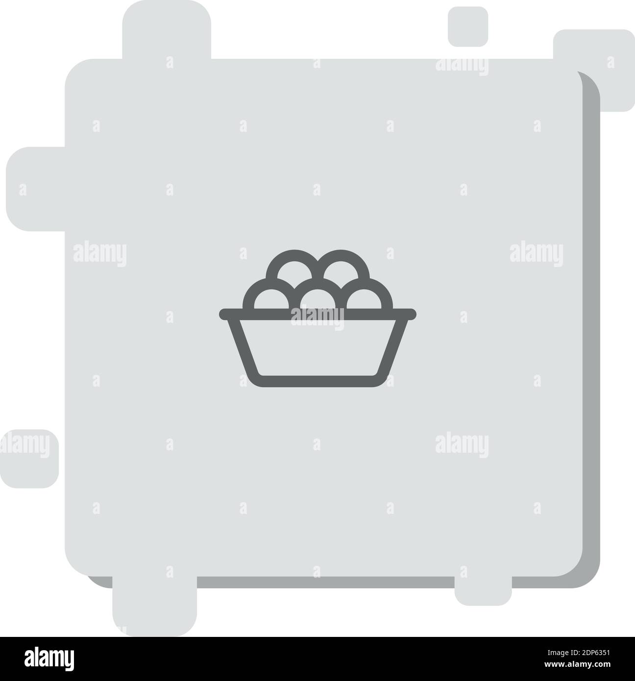 Fleischbällchen Vektor-Symbol Moderne einfache Vektor-Illustration Stock Vektor