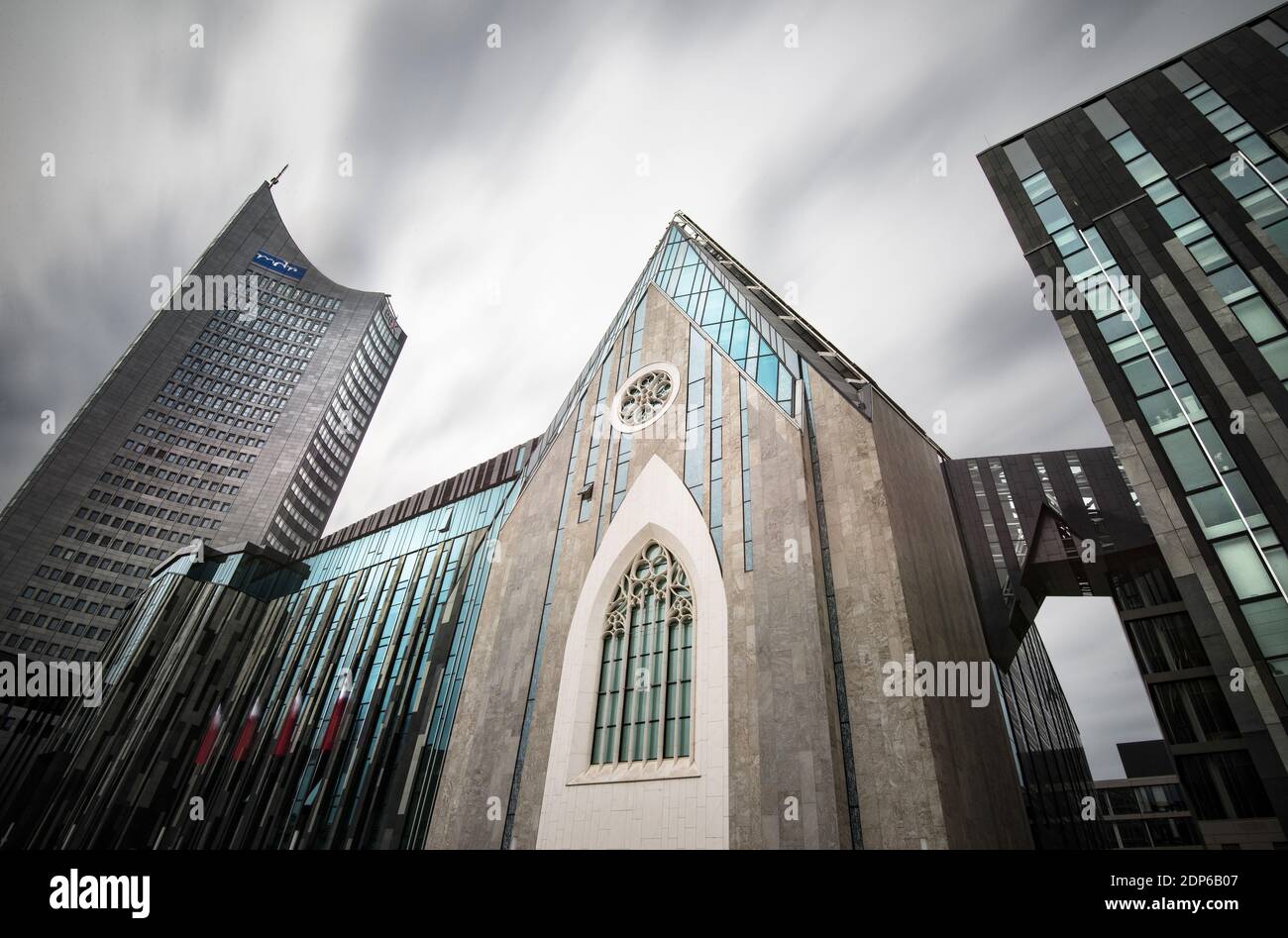 Das neue Paulinum, Universität Leipzig - Leipzig, Deutschland. Stockfoto